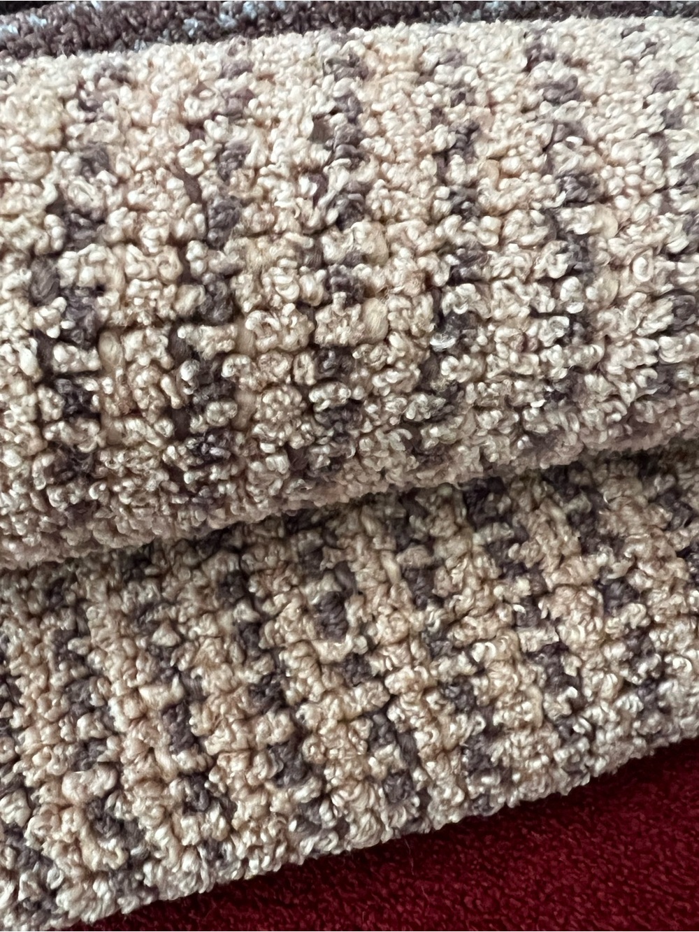 Restoration Hardware 5lb Beige & Brown Chenille Woven Fringe Throw - Picture 2 of 9